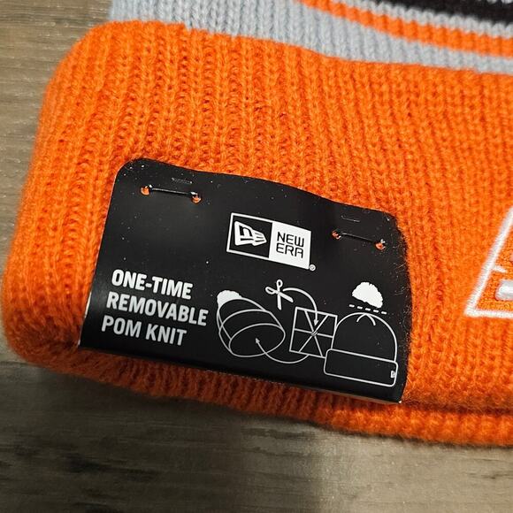 New Era Oklahoma State Cowboys Beanie Hat Orange OSU Pistol Pete Pom Pom Knit - Picture 8 of 10